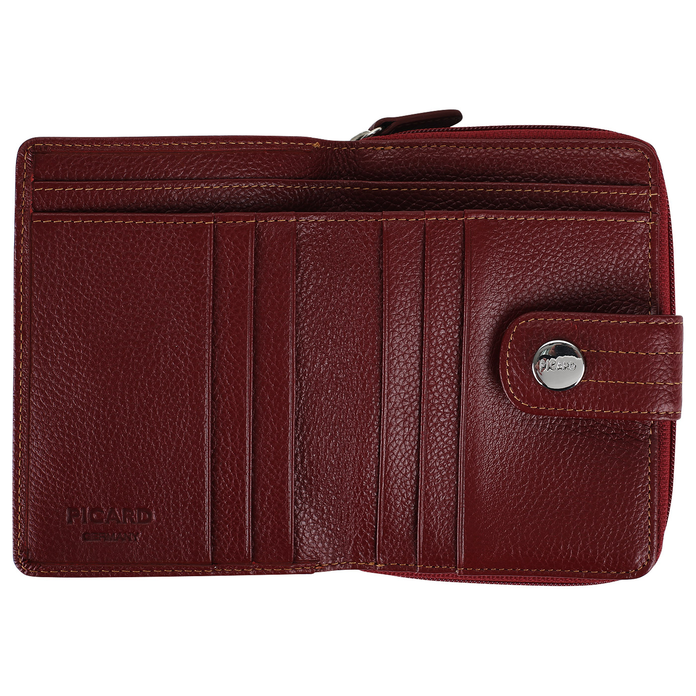 Бордовый кожаный кошелек Picard Melbourne