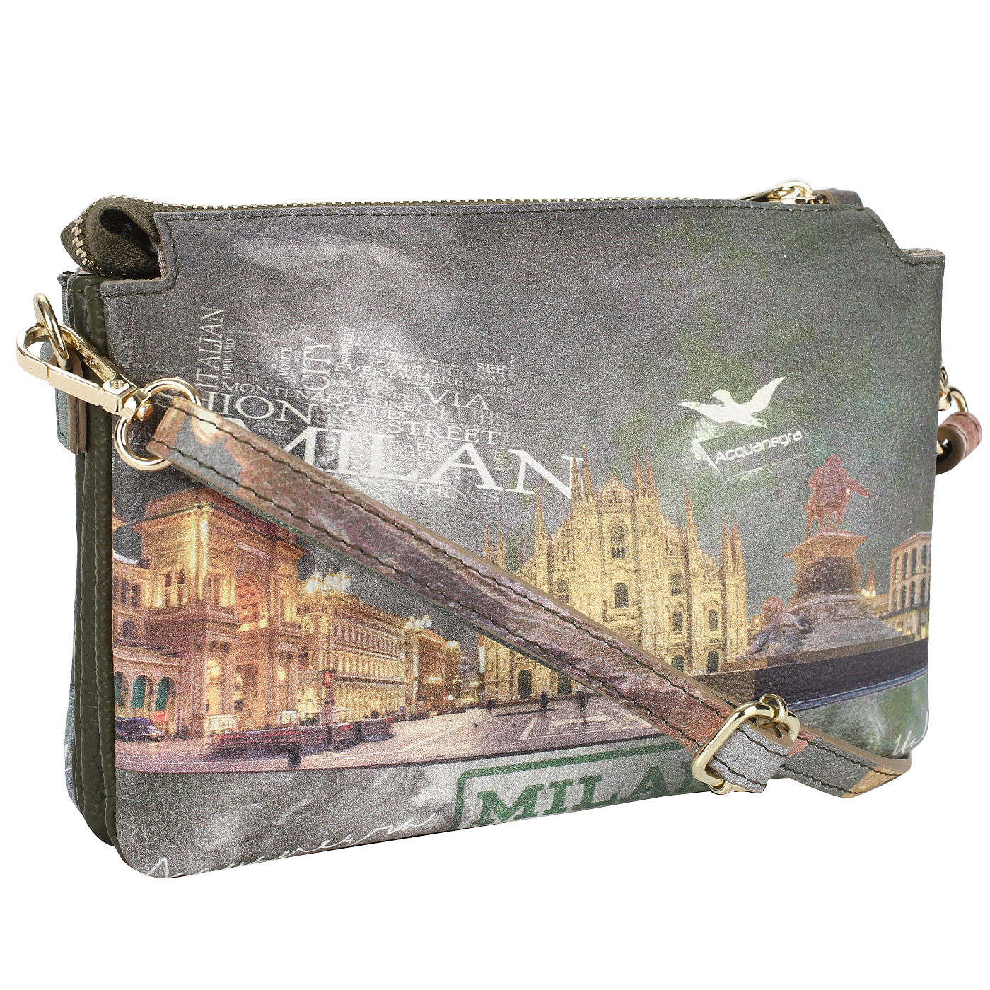 Сумочка с тремя отделами Acquanegra Milan