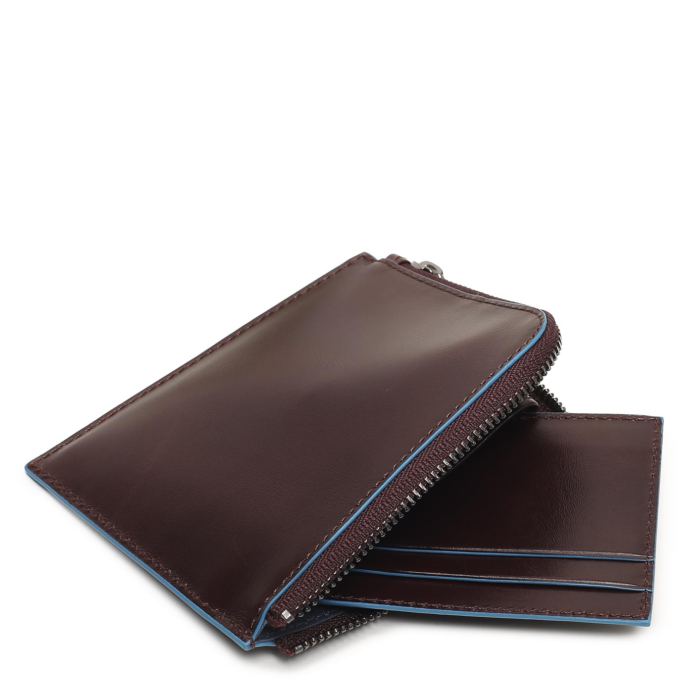 Кожаная визитница со съемным отделением Piquadro Blue square