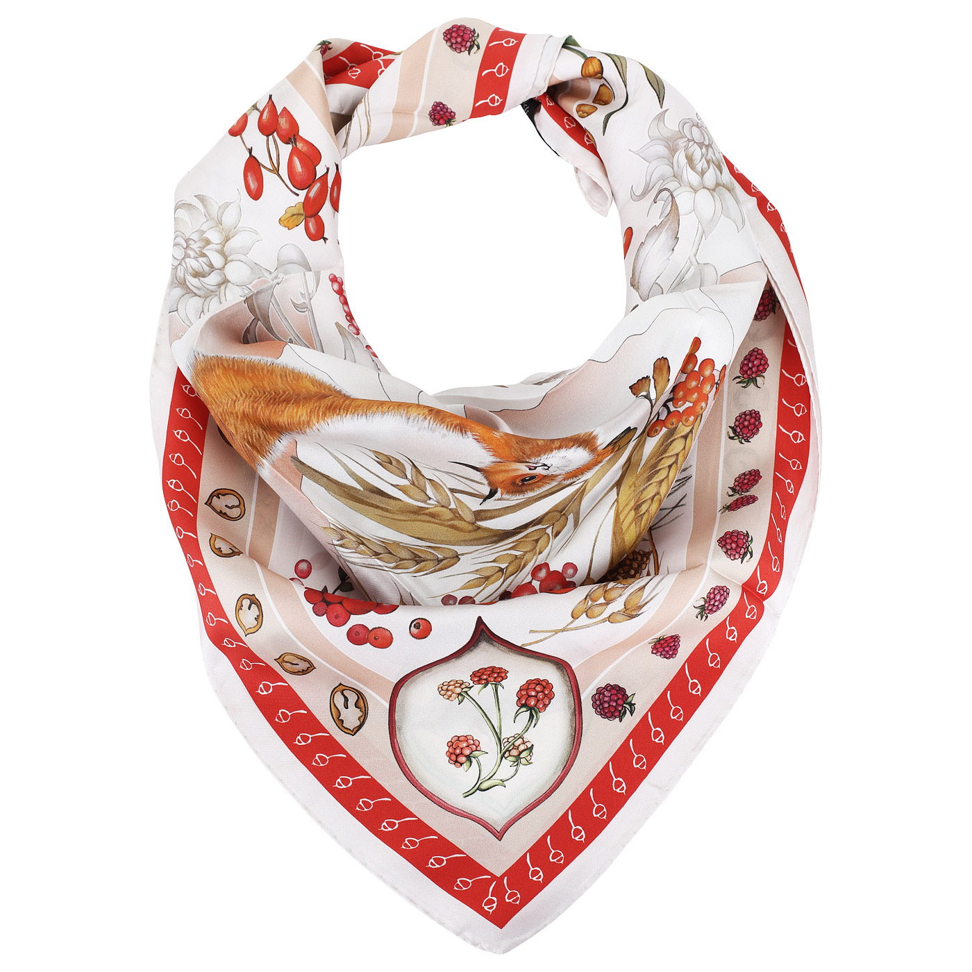 Платок из шелка с принтом Radical Chic Winter Forest