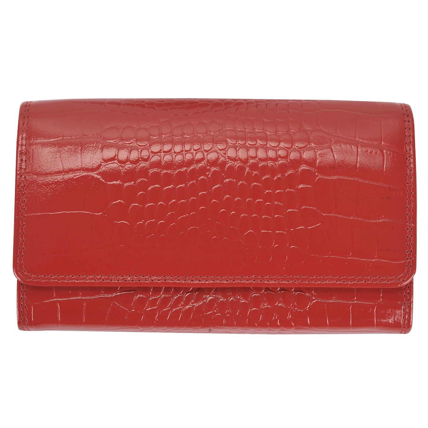 Bodenschatz Женское лакированное портмоне с отделкой под кожу крокодила