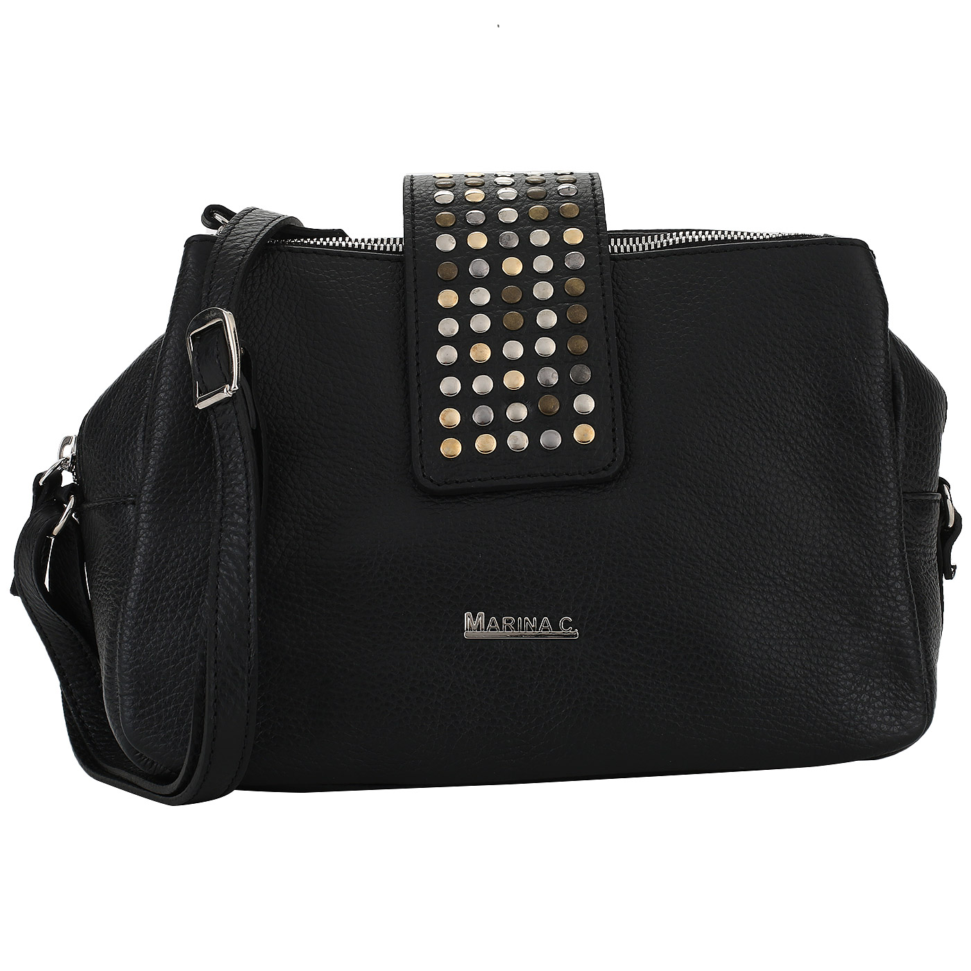 Marina Creazioni Кожаная сумка с тремя отделениями