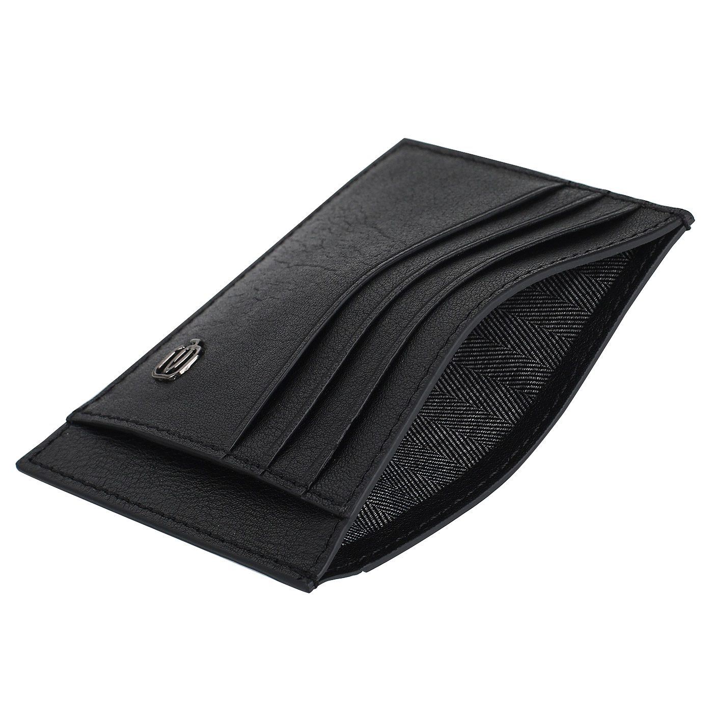 Черная кожаная визитница Piquadro Black square