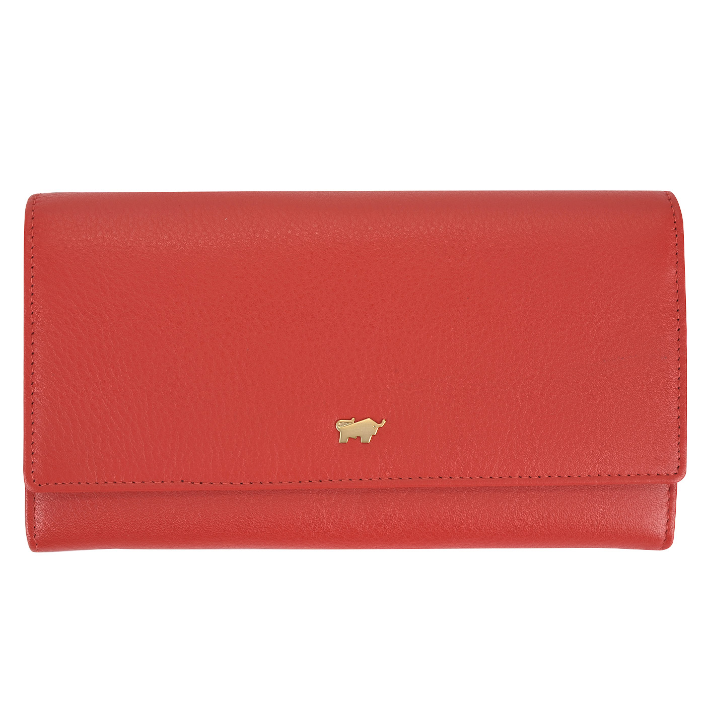 Braun Buffel Красное кожаное портмоне с откидным клапаном