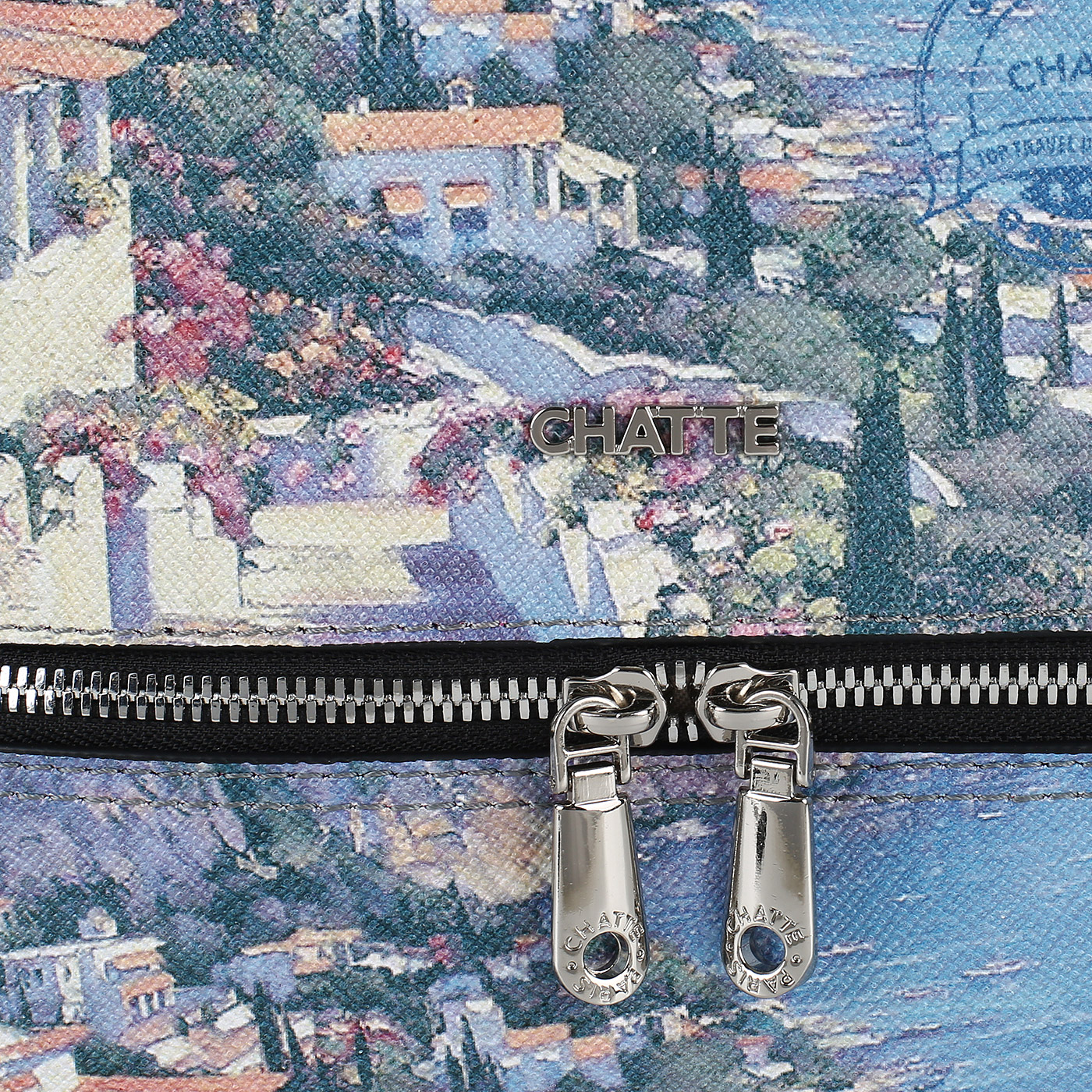 Сафьяновый рюкзачок с принтом Chatte 