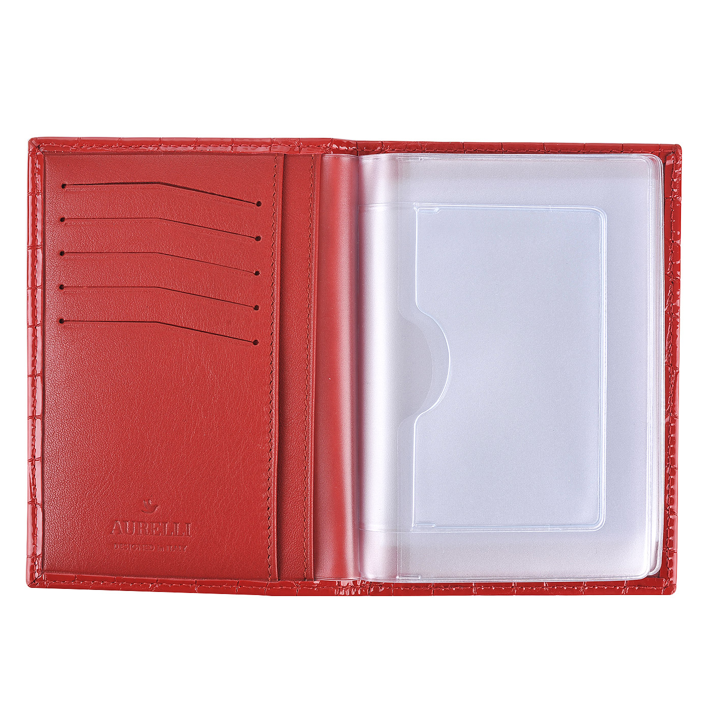 Обложка для автодокументов с отделкой под крокодиловую кожу Aurelli Divine