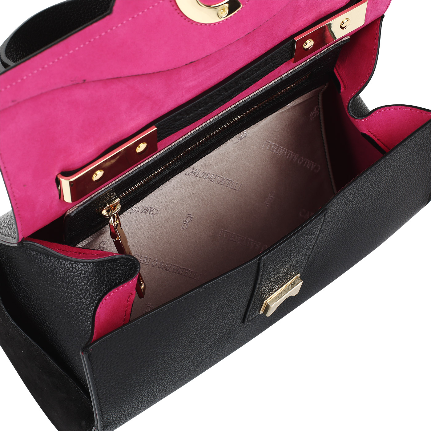 Сумочка из кожи и замши Carlo Salvatelli Gemma Camoscio