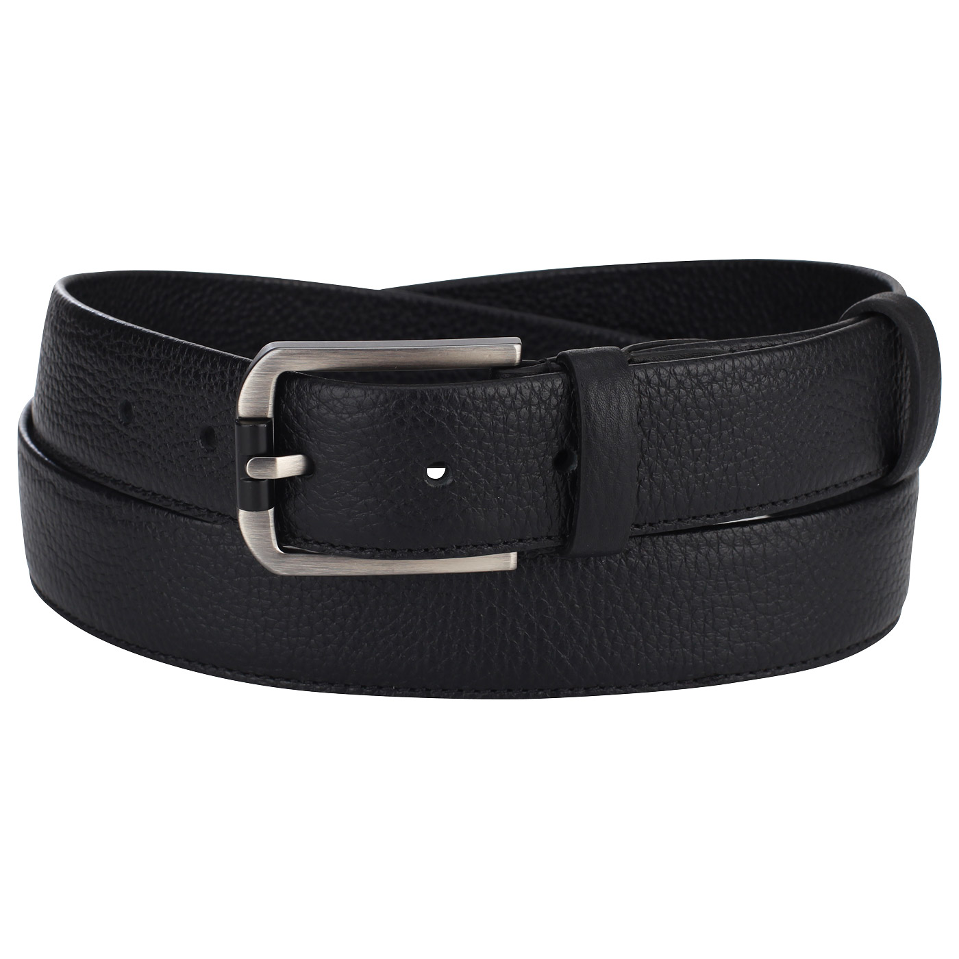 Mayrhoff Ремень из зернистой черной кожи