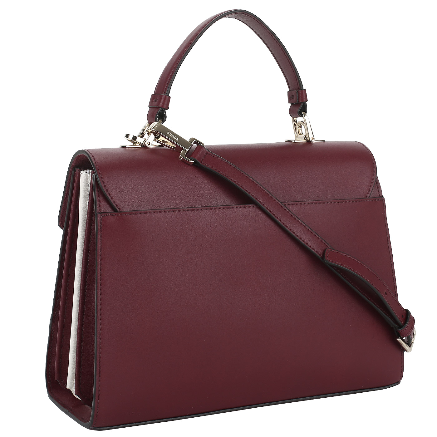 Сумочка из бордовой кожи Furla Mughetto